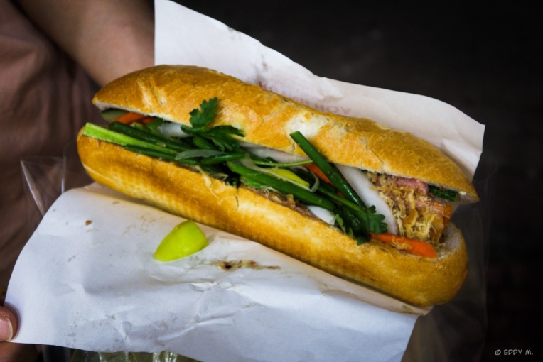 Yes it's as good as it looks. A foot long baguette filled with pork floss, pork, beef and chicken ham with pickles and herbs on top. To die for really.